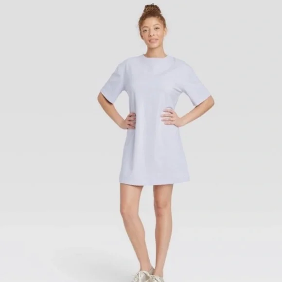 a new day t shirt dress Women's Short Sleeve Tie-Front Knit Mini Dress